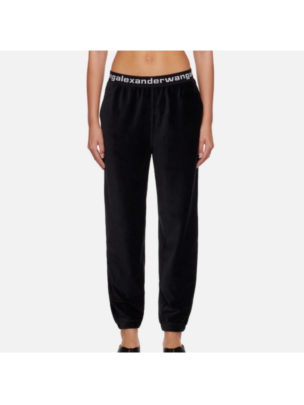 Alexander Wang Waistband Logo Joggers – Size XXS – Black